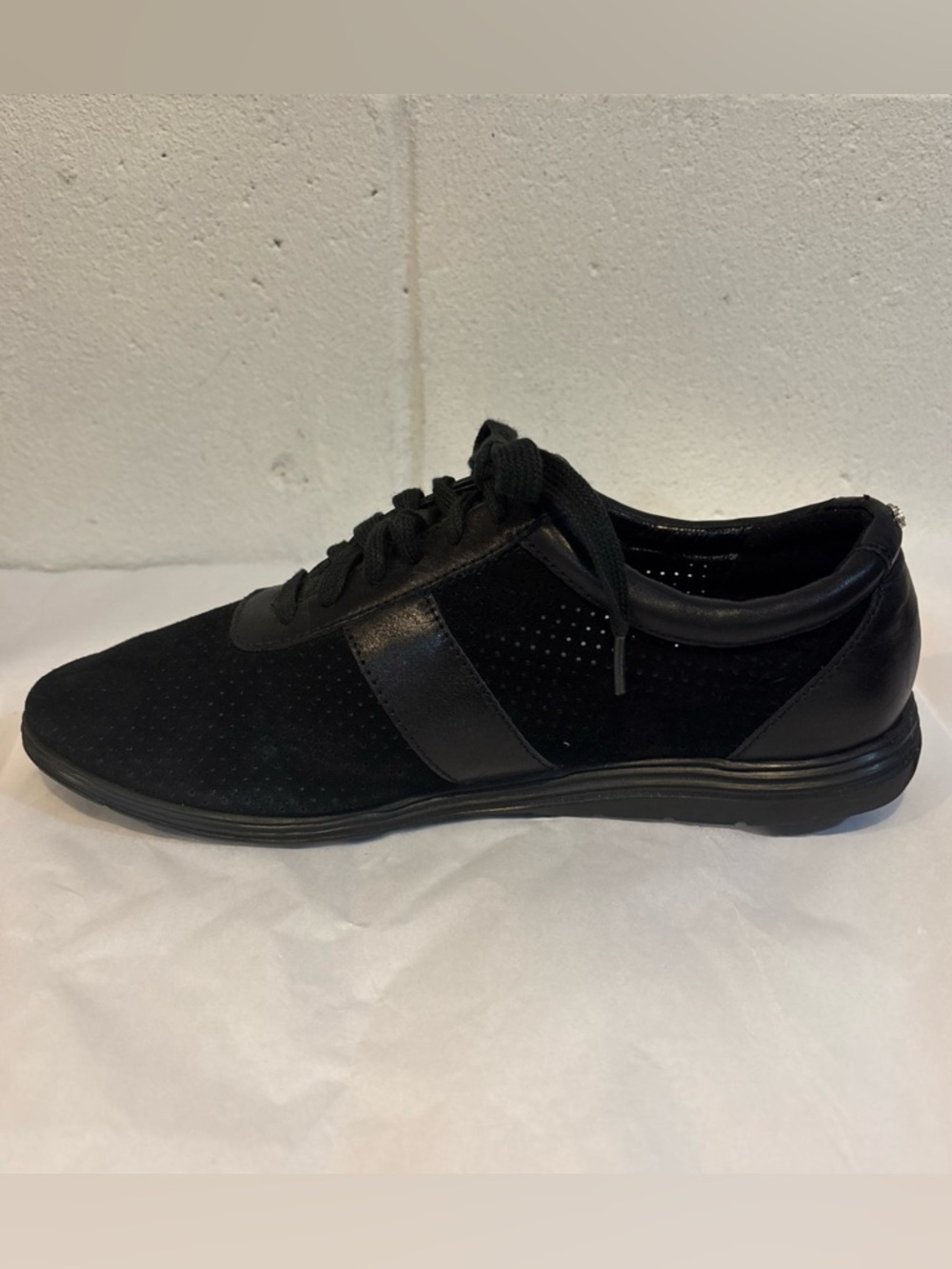 Cole Haan Grand OS black suede leather sneaker shoe size 7.5B - Picture 8 of 12